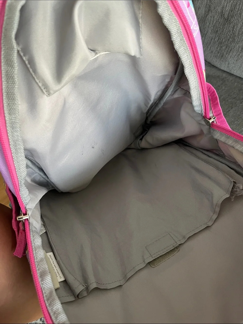Pottery Barn Kids Pink Bird Print Backpack - Small